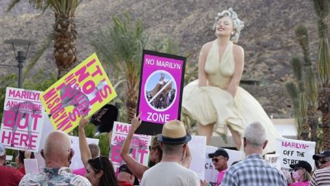 Protestan contra estatua de Marilyn Monroe: 'No es nostalgia, es misoginia'