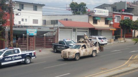 Policía Municipal y Ejército Nacional resguardan domicilio en El Rubí