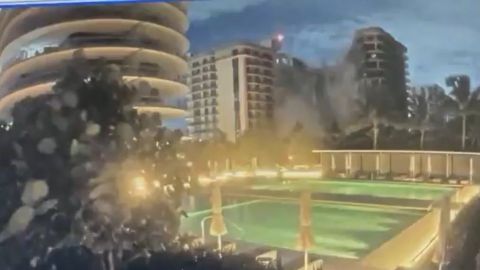 Revelan video del momento exacto del colapso de edificio en Miami