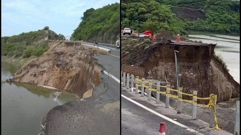 Colapsa tramo de la autopista Siglo XXI en Michoacán