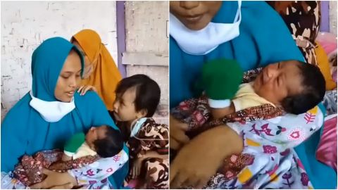 Mujer de Indonesia asegura que 'ráfaga de viento' la embarazó