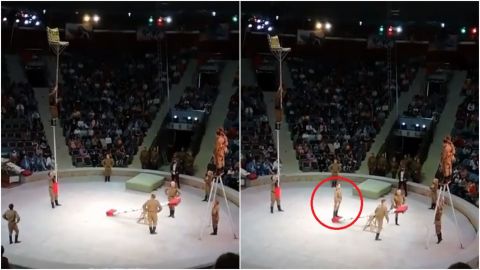 Realiza acrobacia que le podría quitar la vida (VIDEO)