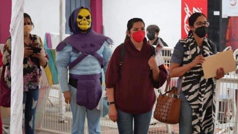 ¡Cuidado, He-Man! Skeletor se vacuna contra el covid-19 en Michoacán