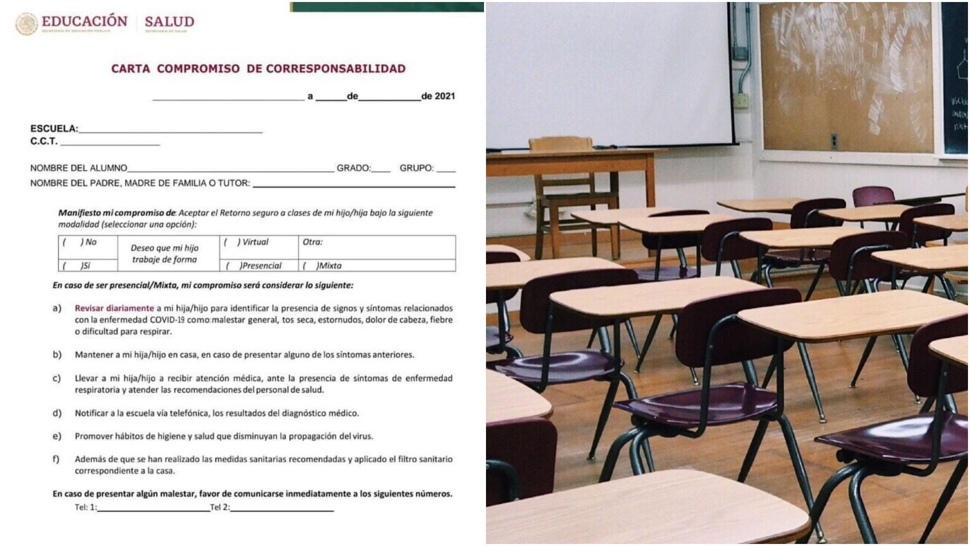 ¿regresará Tu Hij A Clases Esta Es La Carta Compromiso Que Deberás Entregaremk 2208