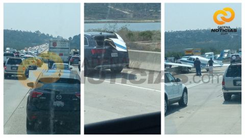 ¡IMPACTANTE! Avioneta aterriza de emergencia en la Interestatal 5 en San Diego