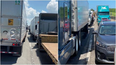 Transportes de carga 'atrapados' en carretera Culiacán - Mazatlán