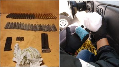 Detienen a cinco 'polleros' a petición de la USBP; decomisan drogas y armas