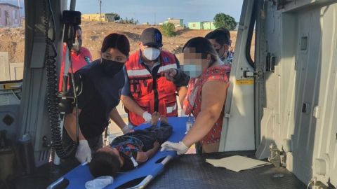 Realizan evacuación médica de un menor de  siete años en Isla Cedros