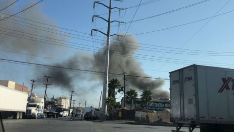 Incendio en fábrica de Ciudad Industrial de Otay