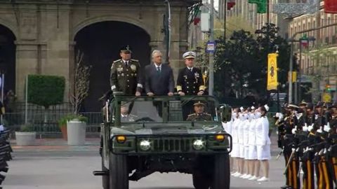 EN VIVO🔴 AMLO encabeza ceremonia por desfile militar junto a Presidente de Cuba