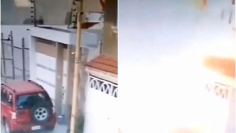 VIDEO: Nuevo paquete bomba explota frente a vivienda en Puebla