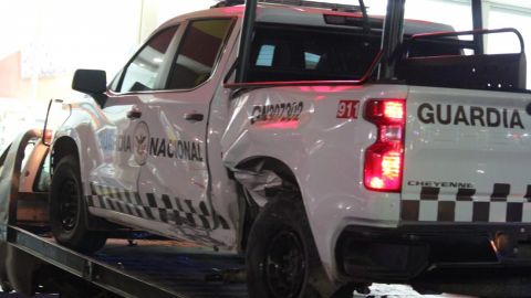 Patrulla de Guardia Nacional impacta con dos vehículos en bulevar Díaz Ordaz