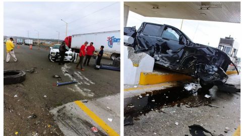 Cierran carretera Mexicali - Tijuana por aparatoso accidente (El Hongo)