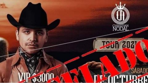 Cancelado definitivamente el concierto de Christian Nodal en El Valle