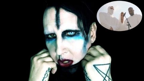 Captan a Marilyn Manson en servicio religioso junto a Kanye West y Justin Bieber