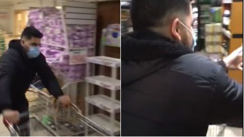 Ganó un minuto del 'carrito de supermercado' y su elección se volvió viral