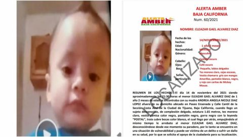 Desactivan Alerta Amber de bebé robado en Playas de Tijuana