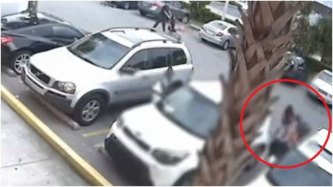 📹 VIDEO: Niña ataca a ladrón que golpeaba a su mamá