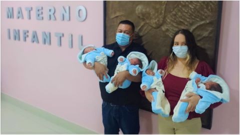Logran nacimiento exitoso de cuatrillizos en Mexicali