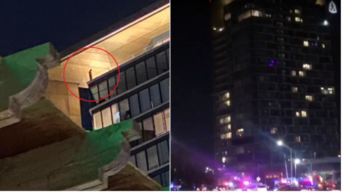 📹 FUERTES IMÁGENES: Hombre se lanza desde lo alto de edificio en Tijuana