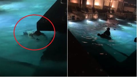 En este lugar cayó el hombre que se aventó desde un edificio en Tijuana