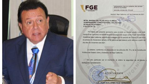 Filtran oficio de renuncia de Fiscal de Baja California
