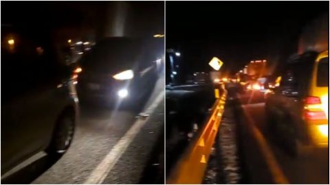 📹 VIDEO: Accidente en La Rumorosa deja varados a cientos de automovilistas