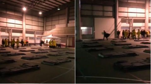 Muy pocos migrantes se refugiaron en un albergue