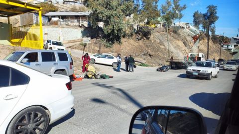 Motociclista atropellado en Tijuana