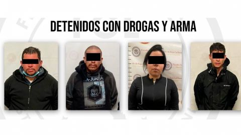 Detienen a 4 distribuidores y 1 hombre armado en Tijuana