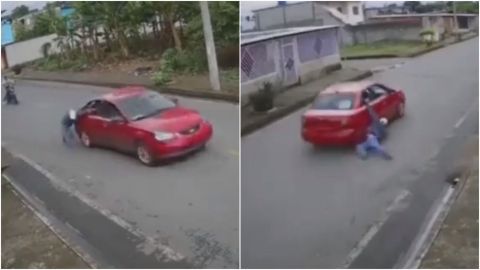 📹 VIDEO: Conductor arrastra con vehículo a sujeto que intentó asaltarlo