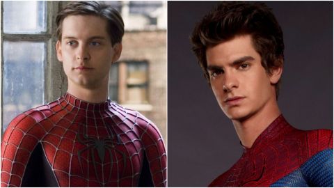 Andrew Garfield y Tobey Maguire fueron juntos al cine para ver Spider-Man