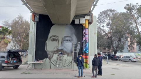 Realizan mural en honor al artista Tijuanense Czar Kandisky