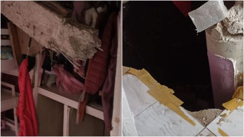 Mujer cae en socavón al interior de su vivienda en Tijuana
