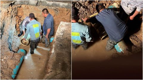 🚱 Fuga deja sin agua a tijuanenses; trabajan en reparaciones