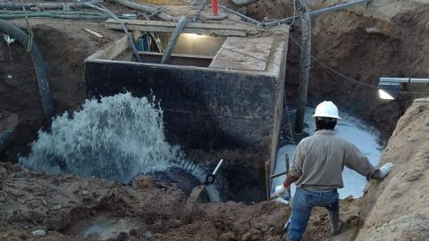 Envía Mexicali aguas negras a EEUU por ruptura de drenaje
