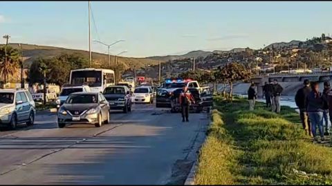 Persecución en Vía Rápida culminó en canalización del Río Tijuana