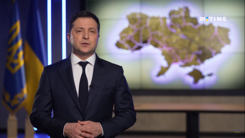 Presidente de Ucrania realiza mensaje a su nación tras posible invasión de Rusia