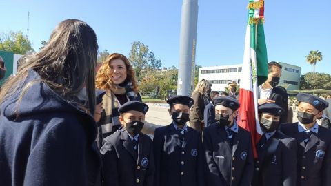 Realizan ceremonia por el Día de la Bandera en Tijuana