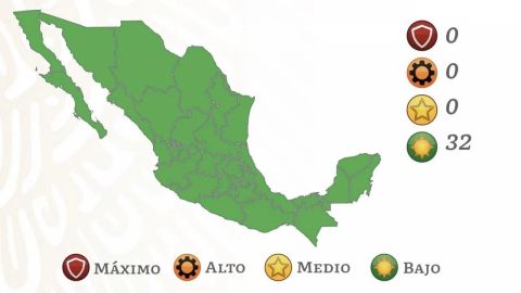 México completo de verde en el semáforo epidemiológico