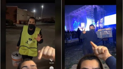 Fan se disfrazó de vendedora para 'colarse' a zona VIP del concierto de Nodal