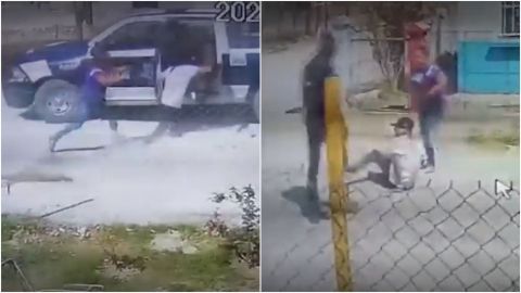 VIDEO: Mujer 'taclea' a ladrón que intentaba escapar de la policía