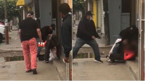 ⚠ FUERTES IMÁGENES: Sujeto ataca a 'cuchillazos' a otro en calles de Tijuana
