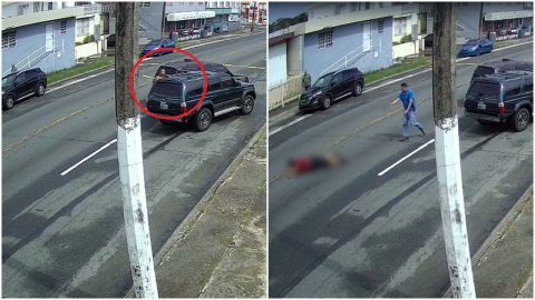 VIDEO: Quiso asustar con un bat y a balazos lo matan en medio de la calle