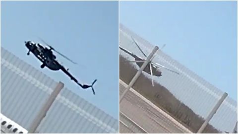 VIDEO: Helicóptero de la Marina se desploma tras comenzar a dar giros