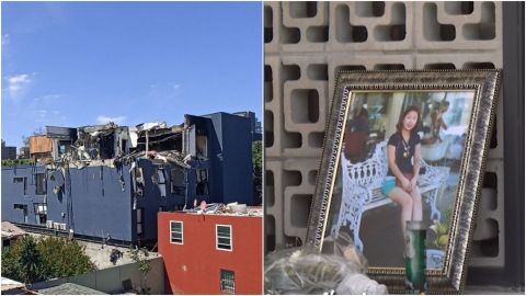 Colocan fotografía de mujer que perdió la vida en explosión de edificio