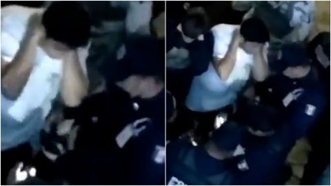 VIDEO: Captan a policías quitándole dinero a un civil en una feria