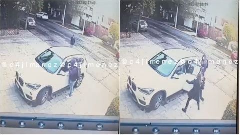VIDEO: Mujer logra sacar a su hijo de su camioneta antes de que sea robada