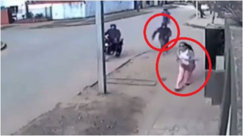 VIDEO: Aplauden estrategia que usó mujer para evitar ser asaltada