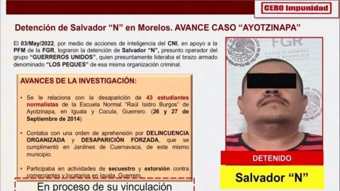 Detienen a presunto operador de Guerreros Unidos vinculado en el caso Ayotzinapa